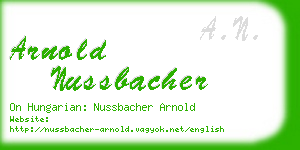 arnold nussbacher business card